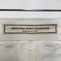 GRANDMA MAMA DAUGHTER グランマママドーター サイドジップ デニムパンツ ホワイト size00 瑞穂店