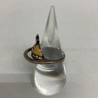 Vivienne Westwood ヴィヴィアンウェストウッド SILVER925 オーブ ソリッドリング シルバー×イエロー sizeM(13号程度) 瑞穂店