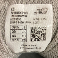New Balance ニューバランス M990GY3 スニーカー グレー size27.5cm-1 瑞穂店