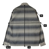 Schott ショット ボーダー コーデュロイ オープンカラーL/S シャツ ライトグレー×ブラック sizeXL 瑞穂店