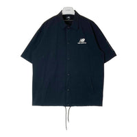 NEW BALANCE ニューバランス JMTL0812 半袖 コーチジャケット ブラック sizeL※襟汚れあり 瑞穂店