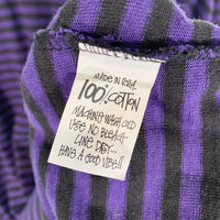 80's STUSSY ステューシー ボーダー ポケット ロングスリーブTシャツ ブラック パープル USA製 黒タグ Size XL 福生店