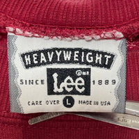 Lee リー USA製 ブランク モックネック スウェットトレーナー ボルドー sizeL 瑞穂店