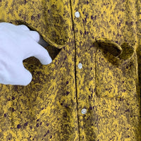 Needles ニードルズ 23SS CLASSIC SHIRT ポリエステル レーヨン オープンカラーシャツ 半袖 アブストラクト イエロー MR139 Size M 福生店
