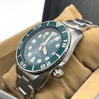 SEIKO セイコー プロスペックス ダイバー オートマティック 腕時計 SS グリーン シルバー 6R15-00G0 福生店