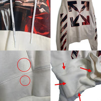 OFF-WHITE オフホワイト 21SS Caravaggio Over Hoodie カラヴァッジオ オーバー プルオーバースウェットパーカー ホワイト OMBB037R21FLE002 Size L 福生店