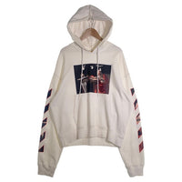 OFF-WHITE オフホワイト 21SS Caravaggio Over Hoodie カラヴァッジオ オーバー プルオーバースウェットパーカー ホワイト OMBB037R21FLE002 Size L 福生店