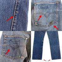 70's Levi's リーバイス 501 66前期 テーパードデニムパンツ ジーンズ インディゴ スモールe Size w80cm 福生店