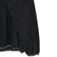 Calee キャリー ドロップショルダー フリース クルーネックトレーナー ブラック Size L 福生店