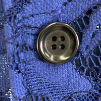 Needles ニードルズ Cabana Shirt カバナシャツ C Pe R Lace Cloth FLOWER フラワーレース 半袖 ブルー MR252 Size M 瑞穂店