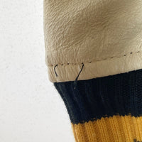 Lrg エルアールジー roots and equipment Lion Rock 袖レザースタジャン ブラック×ホワイト sizeL 瑞穂店