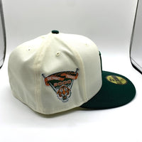 NEWERA ニューエラ Detroit Tigers MIMOSA BLAST デトロイト タイガース THE CAP別注 59FIFTY ベースボールキャップ サイドパッチ ダークグリーン オフホワイト Size 7 5/8 (60.6cm) 福生店