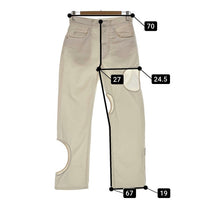 OFF-WHITE オフホワイト カットアウトジーンズ ホワイト OWYA018C99DEN002 レディース Size 25 福生店