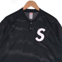 SUPREME シュプリーム Shop S Logo Baseball Henley ヘンリーネック ベースボールシャツ ブラック Size M 福生店