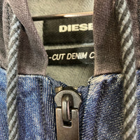 DIESEL ディーゼル デニム 切り替え ジャケット ブルゾン パーカー ブルー sizeS 瑞穂店