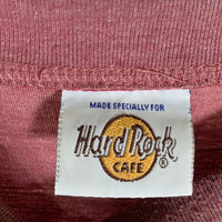 90-00's Hard Rock Cafe ハードロックカフェ BANKOK プリントTシャツ バーガンディー Size L 相当 福生店