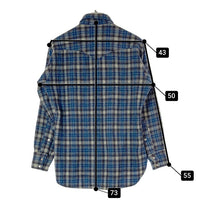 PENDLETON ペンドルトン 80's 白タグ ウール チェック ウエスタンシャツ ブルーxブラウン sizeM 瑞穂店