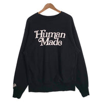 HUMAN MADE ヒューマンメイド 23SS Girls Don’t Cry ガールズドントクライ ロゴプリント クルーネックスウェットトレーナー ブラック Size XL 福生店