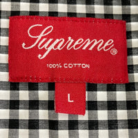 SUPREME シュプリーム 21SS Gingham S/S Shirt ギンガムチェック ショートスリーブシャツ 半袖 ブラック ホワイト SizeL 瑞穂店