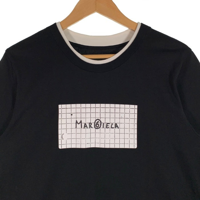 MM6 Maison Margiela エムエムシックス メゾンマルジェラ 22SS T-SHIRT プリントTシャツ ブラック レディース  S52GC0226 S24311 Size S 福生店