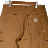 CARHARTT カーハート FIRM DUCK DOUBLE-FRONT DUNGAREE ダブルニー ペインター パンツ 106679 BRN ブラウン USA製 Size 32×32 福生店