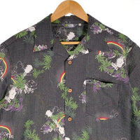 THE NORTH FACE ノースフェイス ポリエステル レーヨン アロハシャツ チャコールグレー AT30604 Size L 福生店