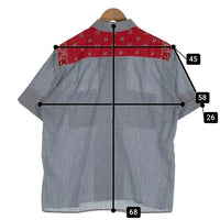 70`s BIGMAC ビッグマック シャンブレーシャツ 半袖 ライトブルー コットン ポリエステル バンダナカスタム Size M 相当 福生店