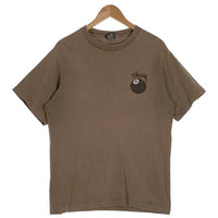 90's STUSSY ステューシー 8ball 8ボール 半袖 Tシャツ ブラウン USA製 Size L 福生店