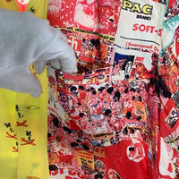 SUN SURF サンサーフ KEONI OF HAWAII KING TERRY'S レーヨン アロハシャツ レッド イエロー 総柄 SS32302 Size M 福生店