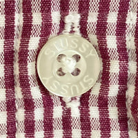 STUSSY ステューシー AUTHENTIC ギンガムチェック 半袖シャツ パープル×ホワイト sizeXL 瑞穂店