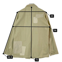 HOUSTON ヒューストン ジャングルファティーグ パッチワーク加工 ファティーグジャケット ブラウン sizeL-S 瑞穂店