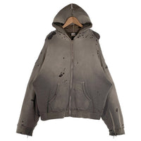 SAINT Mxxxxxx セントマイケル 24AW DBL FC ZIP HOODIE ヴィンテージ加工 ジップアップ フーディー パーカー チャコール SM-YS1-0000-042 Size M 福生店