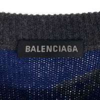 BALENCIAGA バレンシアガ 20AW ALL OVER LOGO CREWNECK クルーネック ニット セーター グレー 623283 T1567 Size M 福生店