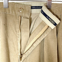 Polo Ralph Lauren ポロラルフローレン メキシコ製 POLO CORDS ツータック コーデュロイパンツ ベージュ size35 瑞穂店