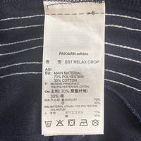 adidas originals クロップド トラックパンツ 七分丈 スリーライン ネイビー sizeXS 瑞穂店