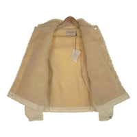 MAISON KITSUNE メゾンキツネ Corduroy Trucker Jacket コーデュロイ トラッカージャケット ボア クリーム KML-1553-B Size L 福生店