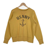 BUZZ RICKSON'S バズリクソンズ U.S.NAVY 前V クルーネックスウェットトレーナー イエロー Size M 福生店