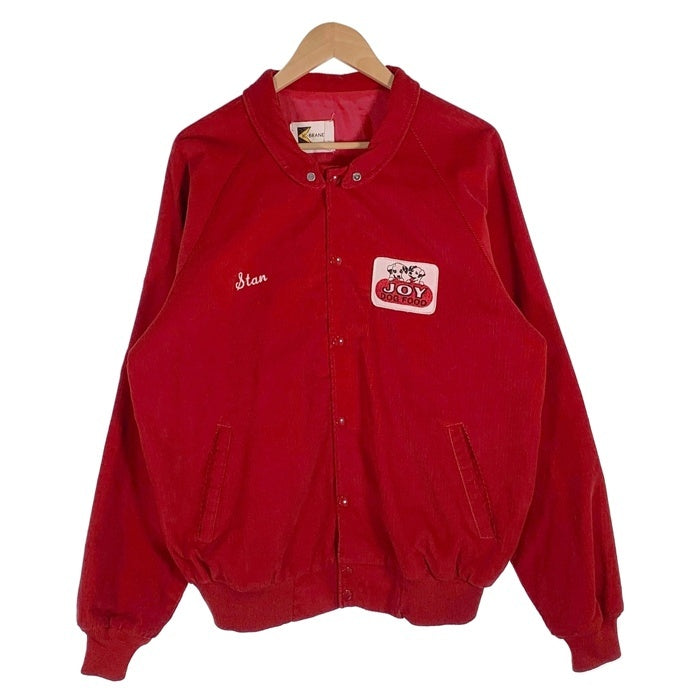 80-90's K-BRAND コーデュロイ リブジャケット ワッペン 刺繡
