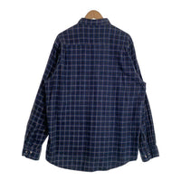 80-90's SEARS シアーズ ボタンダウン フランネルチェックシャツ ブルー Size XL 福生店