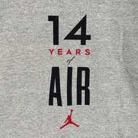 90's NIKE ナイキ 14 YEARS OF AIR エアジョーダン プリントTシャツ グレー メキシコ製 Size XL 福生店