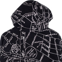SUPREME シュプリーム 19SS Gonz Embroidered Map Hooded ゴンズ エンブロイダードマップ プルオーバースウェットパーカー ブラック Size S 福生店