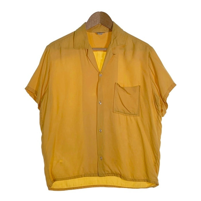 60's MADE IN CALIFORNIA オープンカラー レーヨンシャツ イエロー