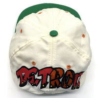 90's DETROIT デトロイト スナップバック 6パネルキャップ バスケ ホワイト グリーン 福生店