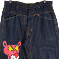 00's Marithé François Girbaud マリテフランソワジルボー バギーデニムパンツ インディゴ ピンクパンサープリント Size 36 福生店