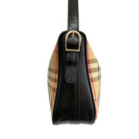 Burberry's バーバリーズ ノバチェック ロゴ透かし レザー ショルダーバッグ ブラック 瑞穂店