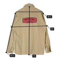 BUZZ RICKSON'S バズリクソンズ ワーク コントラクター ヘリンボーン ワッペン 長袖シャツ ベージュ size17-17・1/2 瑞穂店