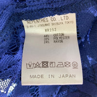 Needles ニードルズ MR252 Cabana Shirt Lace Cloth カバナシャツ レース生地 ブルー sizeL 瑞穂店
