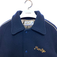 Whitesvill ホワイツビル レターマン ウールメルトンジャケット スタジャン ネイビー WV10735 Size 38 瑞穂店