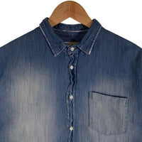 Frank&Eileen フランクアンドアイリーン LUKE FDWD ルーク ウォッシュド ダメージ加工 デニムシャツ ブルー 9920700009 Size M 福生店