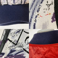 adidas アディダス デサント製 リバーシブル キルティング ボンバージャケット グレー sizeM-L 瑞穂店